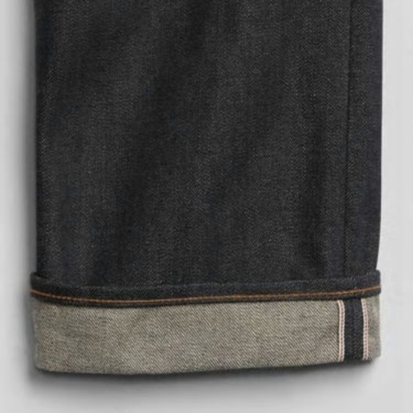 Gap Selvedge Straight Jeans 34/30 Raw Indigo - Picture 6 of 6